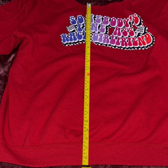 Red Graphic racing girlfriend Sweatshirt - Picture 3 of 5